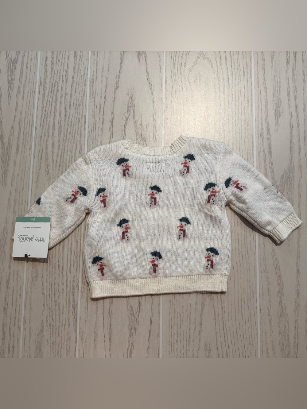 Little Planet‎ by Carter’s Baby 3M Organic Cotton Snowman Sweater Pants Set NWT - Picture 6 of 10